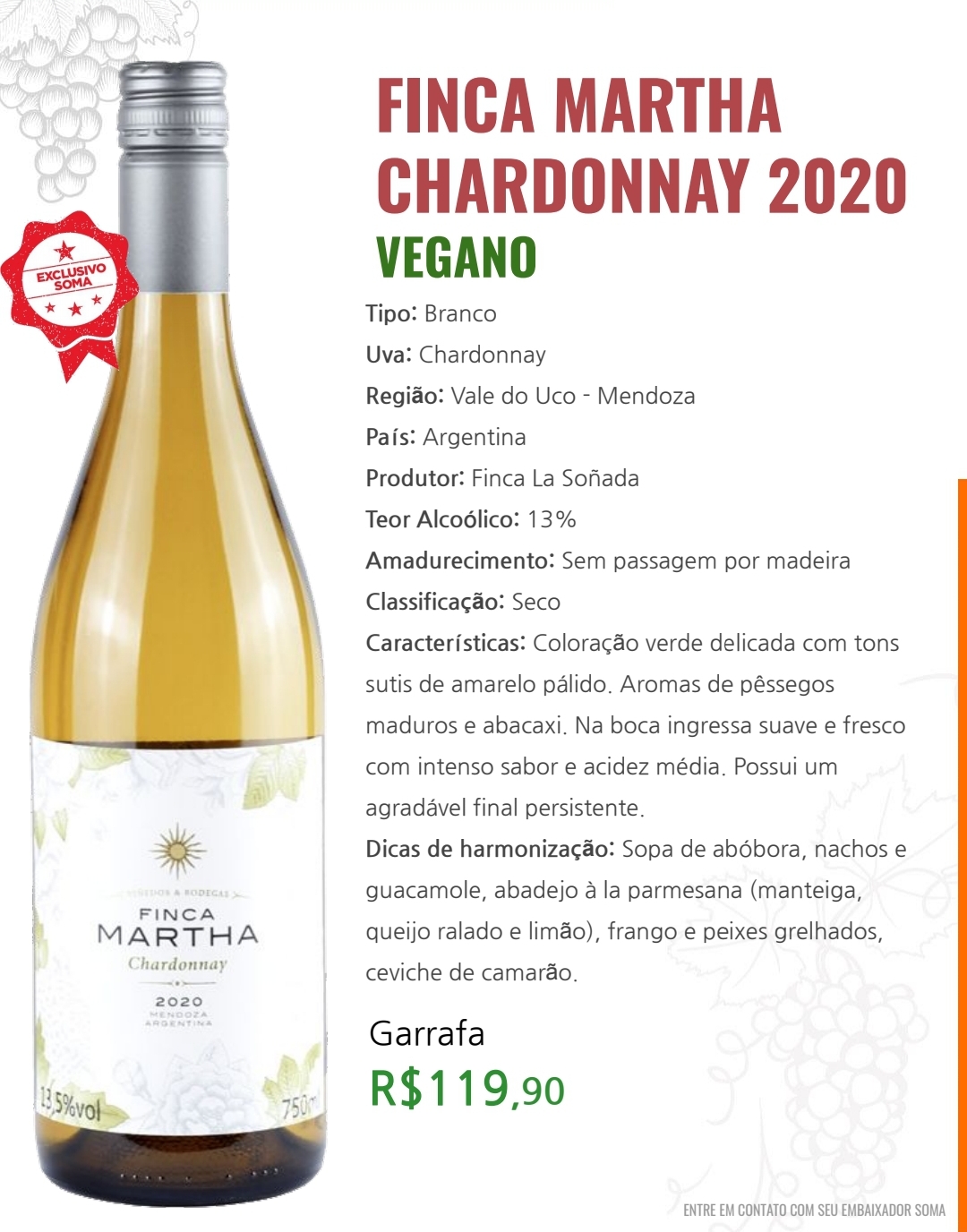 Vinho Finca  Martha Chardonnay